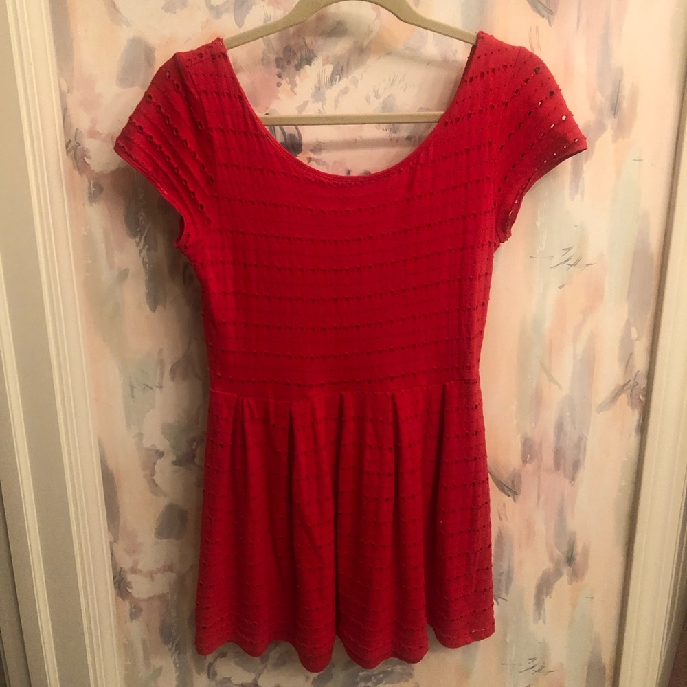 Saks, medium, red dress